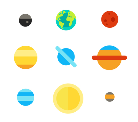 Solar System icon setのイラスト素材