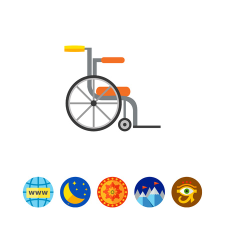 Empty wheelchair iconのイラスト素材