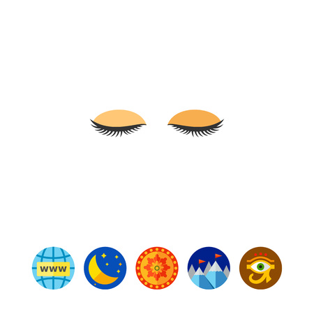 Long lashes iconのイラスト素材