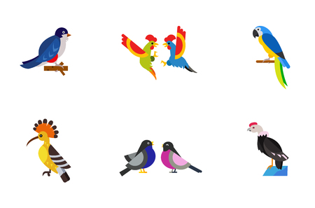 Birds icon setのイラスト素材