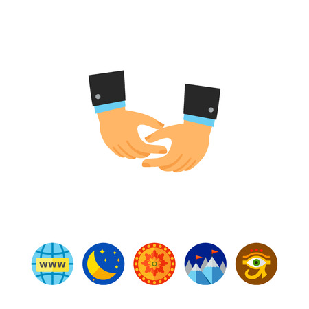 Depicting hands iconのイラスト素材