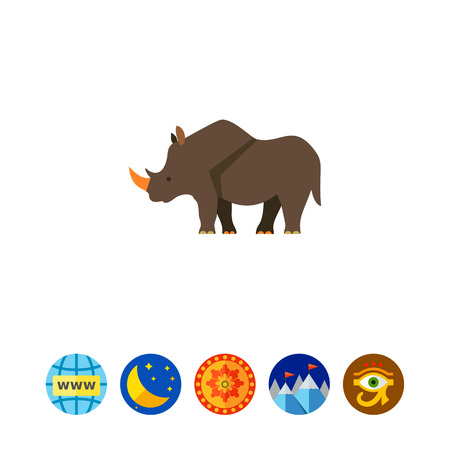 Rhinoceros iconのイラスト素材