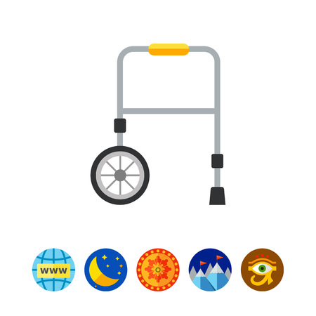 Rolling walker iconのイラスト素材