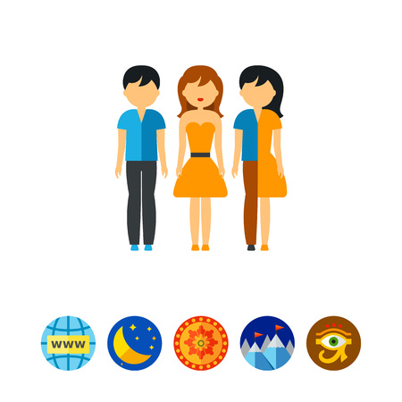 Transgender person iconのイラスト素材