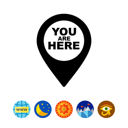 You are Here Pointer Iconのイラスト素材