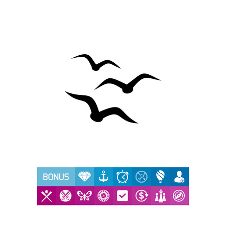 Birds simple iconのイラスト素材