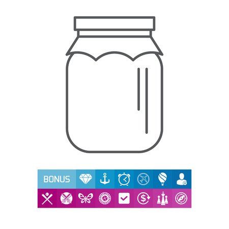 Icon of jar with paper coverのイラスト素材