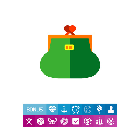 Purse Flat Iconのイラスト素材