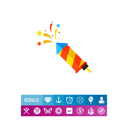 Colorful striped slapstick iconのイラスト素材