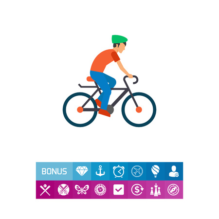 Cycling man iconのイラスト素材