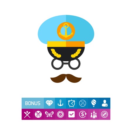 Face of captain iconのイラスト素材