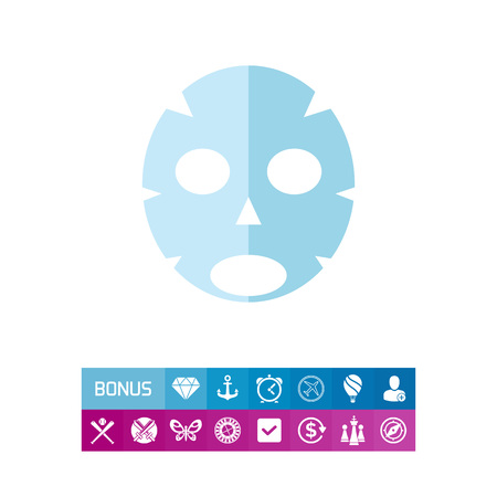 Facial sheet mask vector iconのイラスト素材