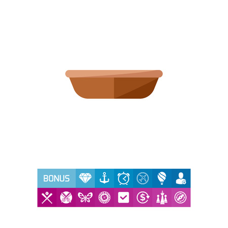 Vector icon of Georgian ketsi dish. National crockery, clay saucepan, dish. Georgia concept. Can be used for topics like tourism, Georgian culture, Georgian cuisineのイラスト素材