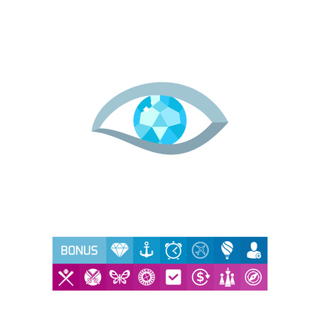 Human diamond eye vector iconのイラスト素材