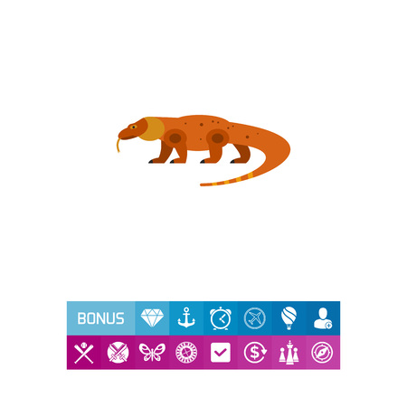 Komodo dragon vector iconのイラスト素材
