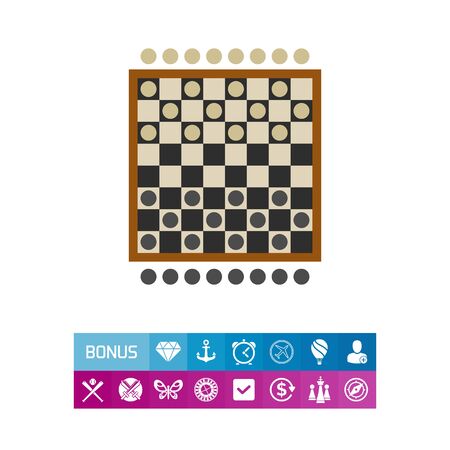 Checkers board game iconのイラスト素材