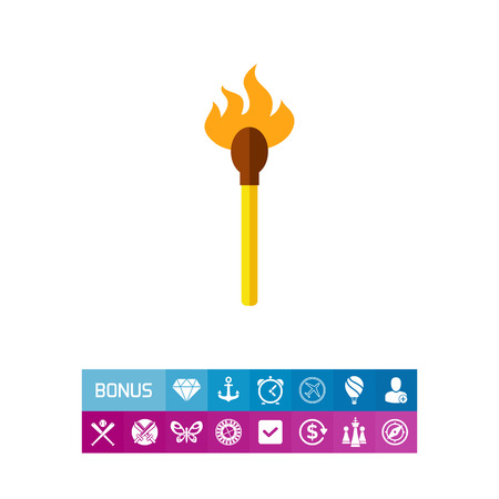 Match with fire vector iconのイラスト素材
