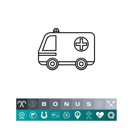 Ambulance Car Iconのイラスト素材