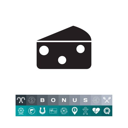 Cheese piece icon Vector illustration.のイラスト素材