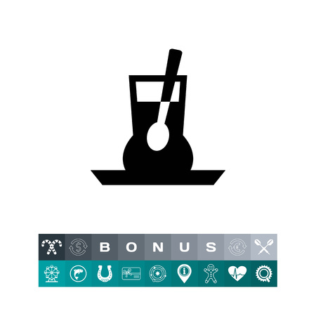 Cup with spoon iconのイラスト素材