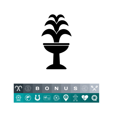 Fountain on Standing Basin Iconのイラスト素材