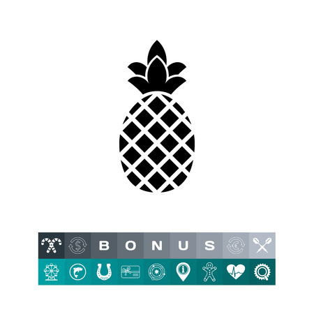 Fresh pineapple iconのイラスト素材