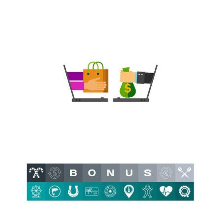 Shopping Online Vector Iconのイラスト素材