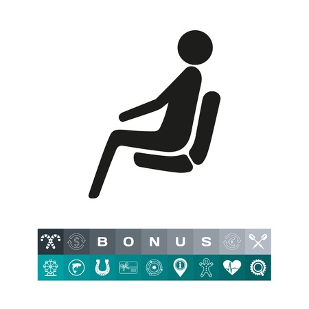 Sitting passenger  iconのイラスト素材