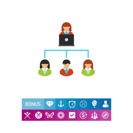 Scheme of relationship with clients iconのイラスト素材