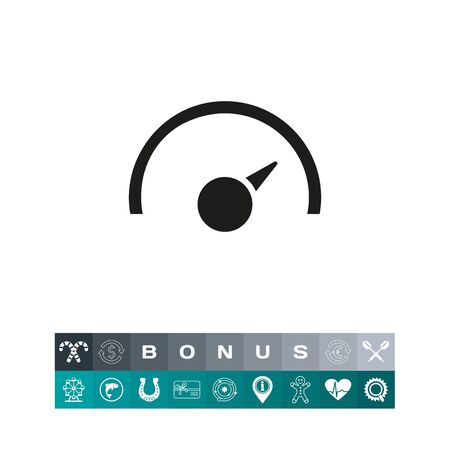 Line icon of speedometer. Gasoline gauge, scales, temperature control. Car concept. Can be used for topics like technology, industry, energyのイラスト素材
