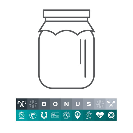 Jar with paper coverのイラスト素材