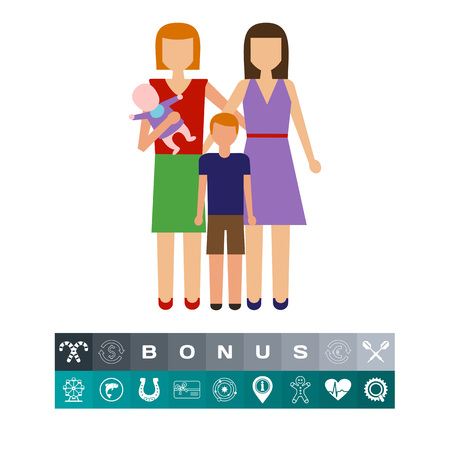 Non-traditional familyのイラスト素材