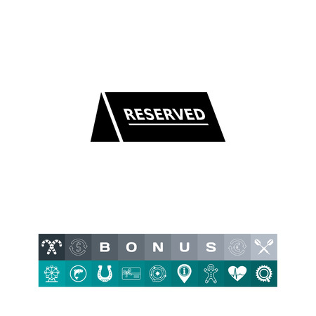 Vector icon of black reserved table signのイラスト素材