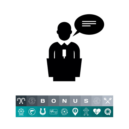 Public speech iconのイラスト素材