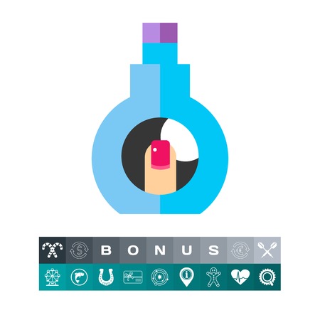 Nail polish remover bottle iconのイラスト素材