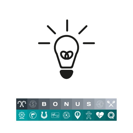 Light bulb as idea symbol line iconのイラスト素材