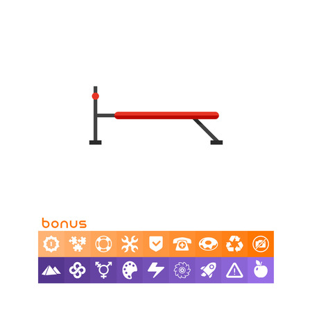 Athletic Bench Icon vector illustration on white background.のイラスト素材