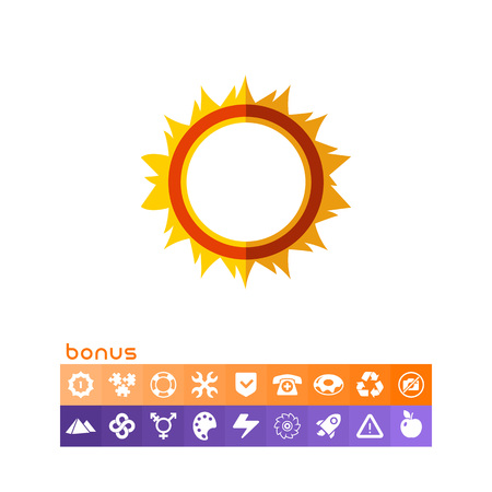 Multicolored vector icon of burning red hoopのイラスト素材