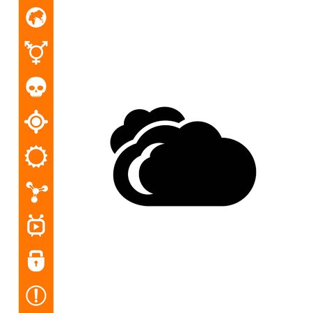 Icon of clouds vector illustration.のイラスト素材