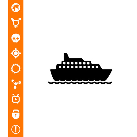 Cruise Liner Iconのイラスト素材