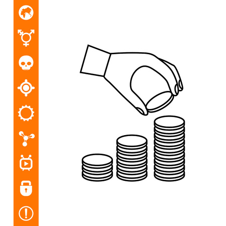 Coin stacksのイラスト素材