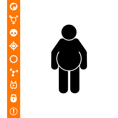 Fat Person Iconのイラスト素材
