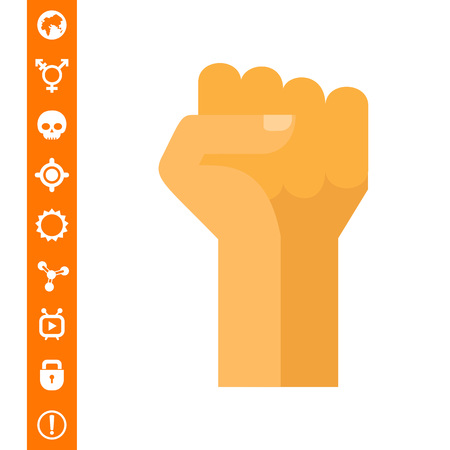 Fist up icon on white background, vector illustration.のイラスト素材