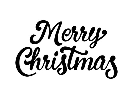 Merry Christmas calligraphic textのイラスト素材