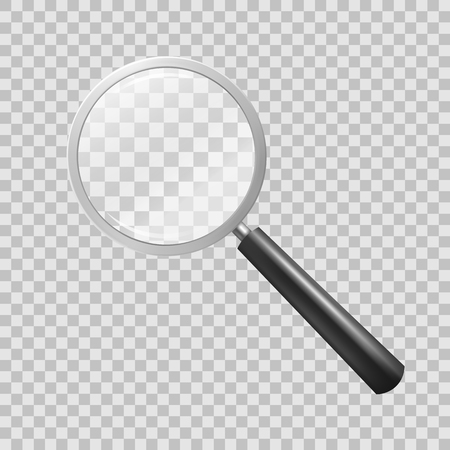 Magnifying glass on checkered background. Design element. For banners, posters, leaflets and brochures.のイラスト素材