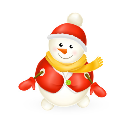 Happy snowman icon.のイラスト素材
