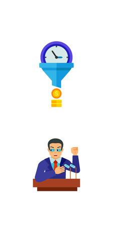 Elections and business icon setのイラスト素材