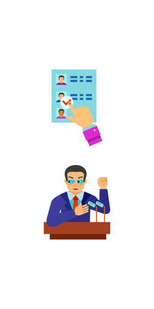 Elections and time management icon setのイラスト素材