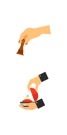 Hand holding icon setのイラスト素材