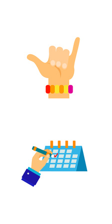 Hands icon setのイラスト素材